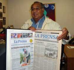 Mario Duarte in the La Prensa office