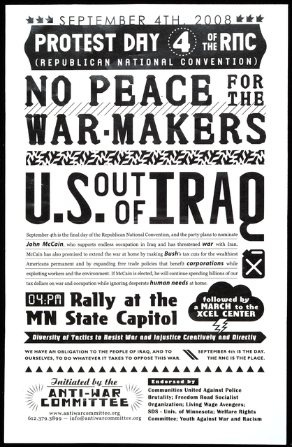 “Protest Day 4 of the RNC" flyer