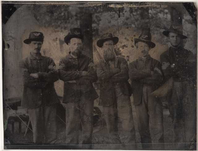 Members of the 3rd Minnesota Regiment, Company F in camp at Nashville, Tennessee