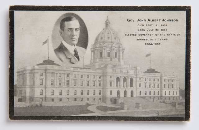 Governor Johnson memorial postcard sample