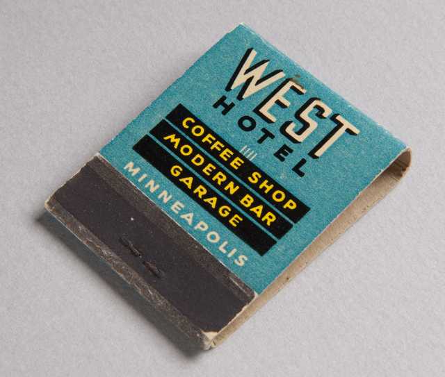 West Hotel matchbook (front)