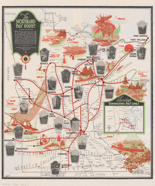 Map of Northland Transportation bus routes