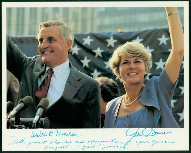 Walter Mondale and Geraldine Ferraro