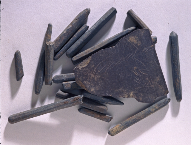 Slate and pencils found at Lac qui Parle