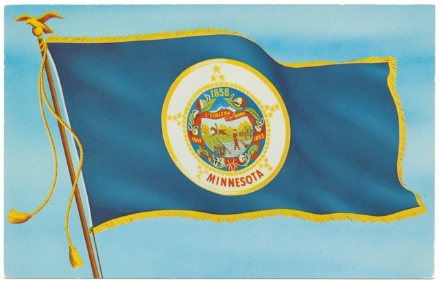 Minnesota state flag, ca. 1960