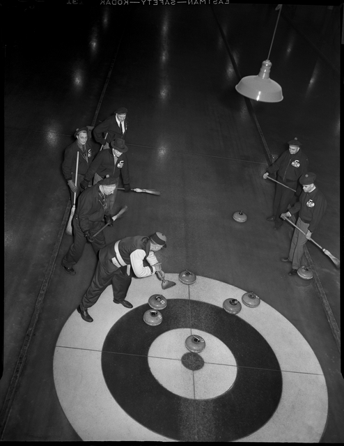 Members of the St. Paul Curling Club during practice