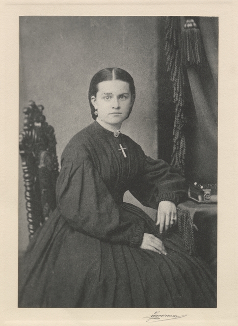 Black and white photograph of Mary T. Hill, c.1864–1867.