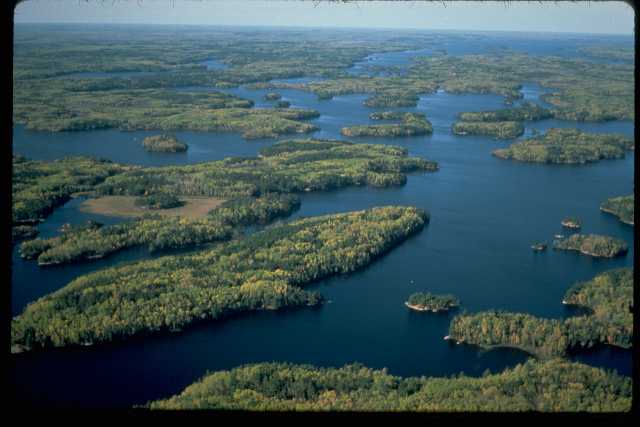 Overhead view of Voyageurs National Park