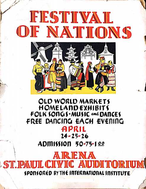Original poster from the 1936 Festival of Nations