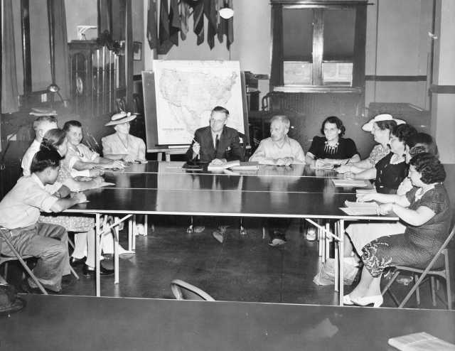 Citizenship class at the YWCA location of the International Institute, 1940