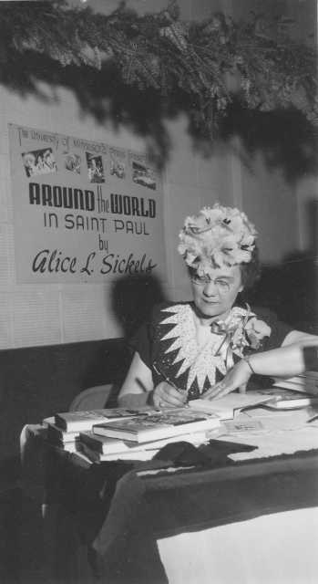 Alice Sickels book signing, December 1945. 