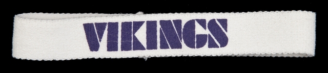 Color image of a Minnesota Vikings Headband, 1986.