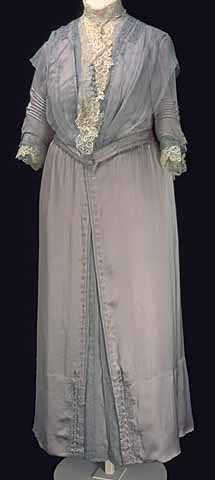 Color image of a dress worn by Mary T. Hill for portrait sitting, 1913.
