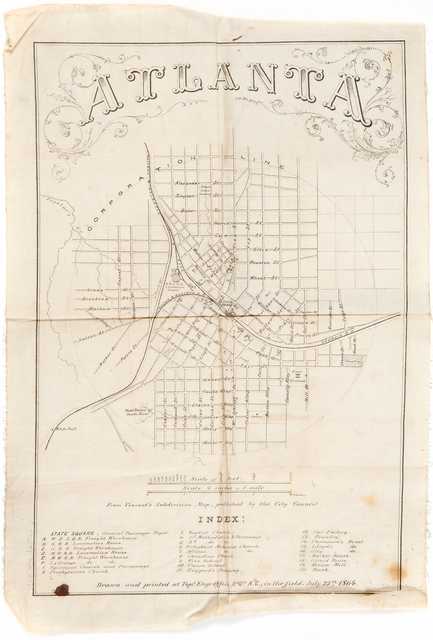 Map of Atlanta used by William Gates LeDuc