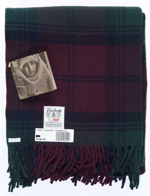 Color image of pure wool blanket manufactured by Faribault Woolen Mill Company, 1992.