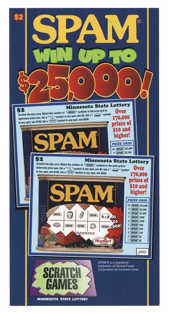 Minnesota State Lottery game featuring SPAM
