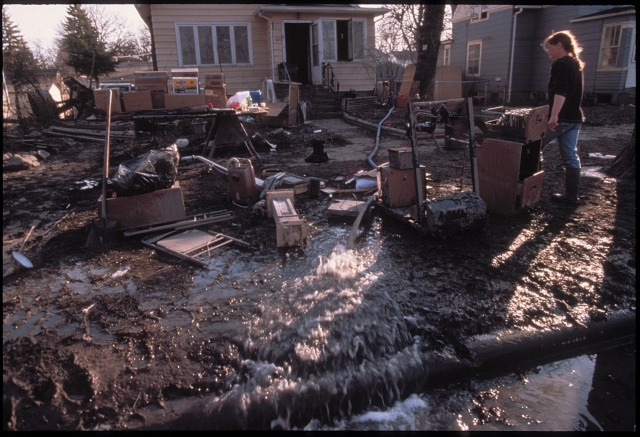 Resident of Grand Forks with flood-damaged property