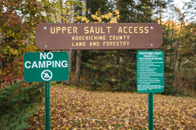 Upper Sault access sign