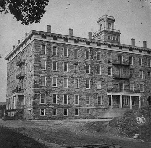 Black and white photograph of Winslow House, St. Anthony, 1860.