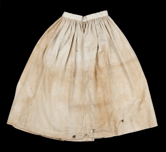 Muslin skirt with bullet holes