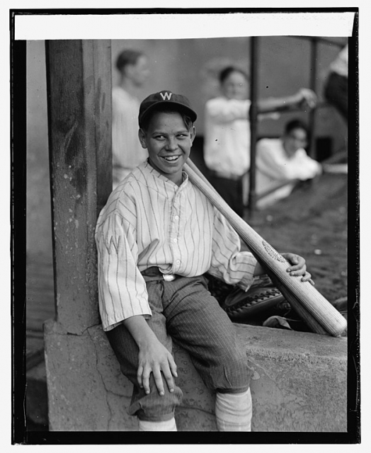 Calvin Griffith as a ball boy