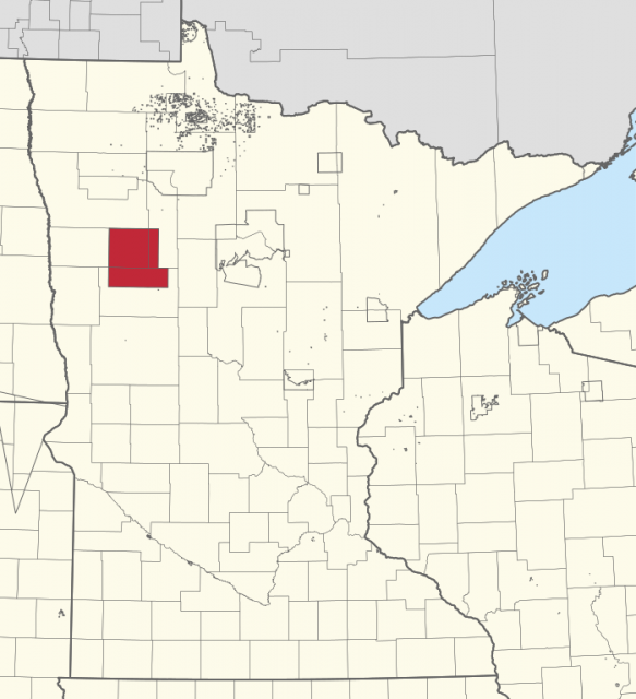 Location of the White Earth Reservation within Minnesota