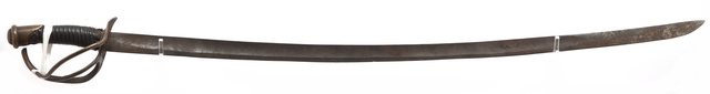 Color image of a  confederate cavalry saber.