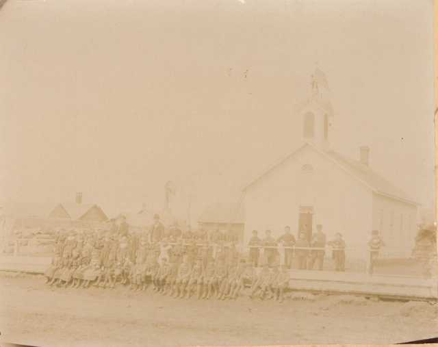Photograph of Waconia public school (District #44) c.1892. Photograph Collection, Carver County Historical Society, Waconia.