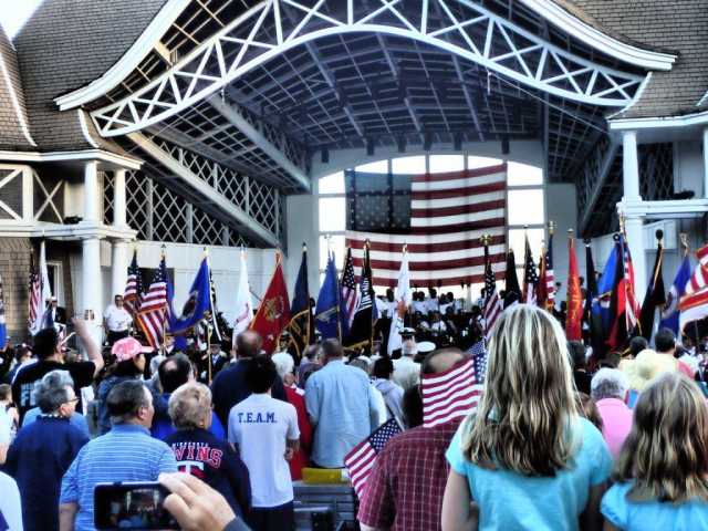 Color guard ceremony at Lake Harriet bandshell