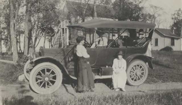 Hannah Kempfer with her Model T Ford