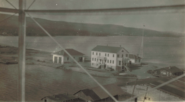 Aerial view of flooding off Coast Guard Point