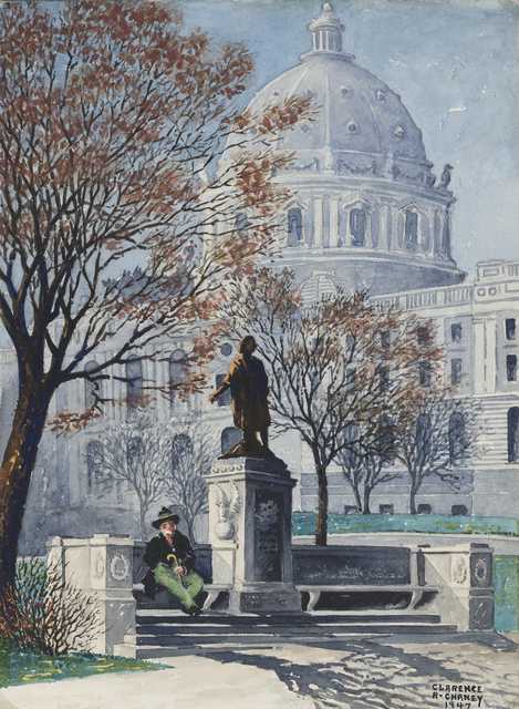 Painting of the Christopher Columbus Memorial