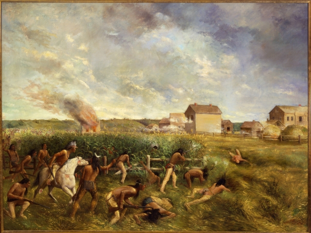 Painting by Anton Gág (1904) displayed in the Minnesota State Capitol from 1932 to 2014.