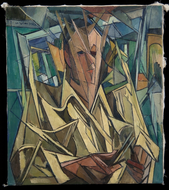 "Self Portrait," oil-on-canvas painting by Elof Wedin, 1950."