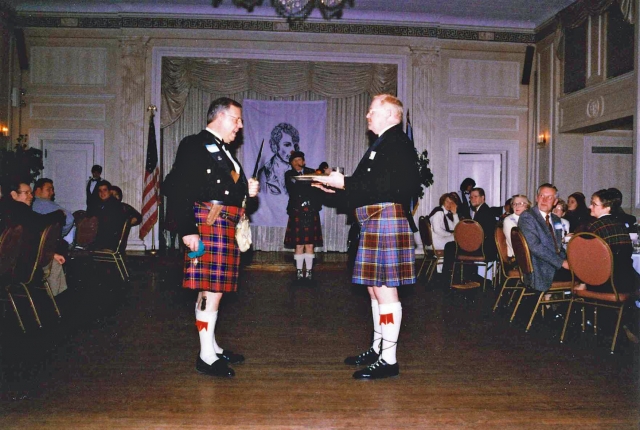 Presentation during Burns Night Supper