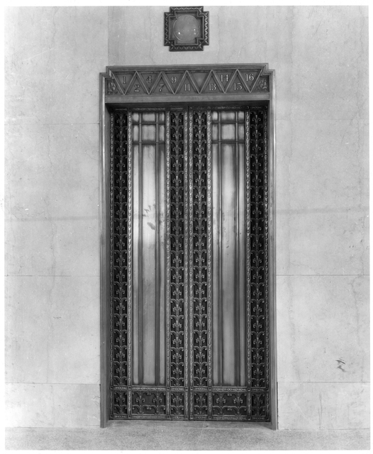 Elevator inside Northwestern National Bank, Minneapolis