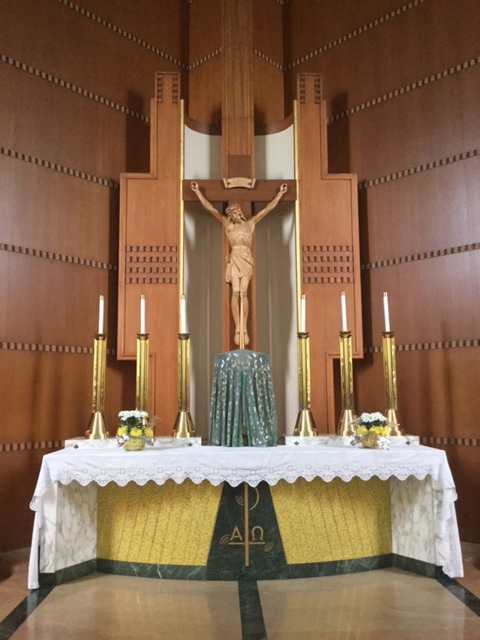 The altar inside the Church of St. Columba 