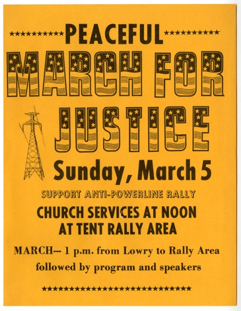 Anti-power-line rally poster