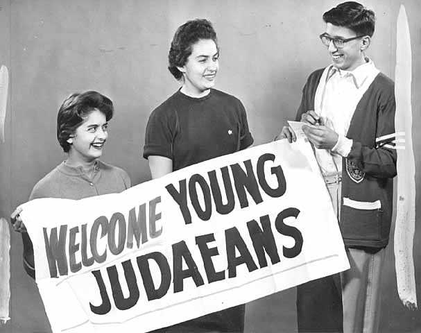 Black and white photograph of Young Judea convention at Sons of Jacob.