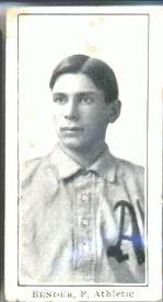 Black and white photograph of Charles Bender, 1903. 