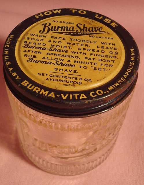 Burma-Shave jar