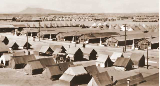 Black and white photograph of Camp Cody, Deming, New Mexico, 1917.