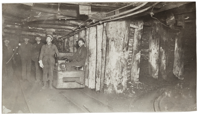 Miners transporting ore, Chisholm