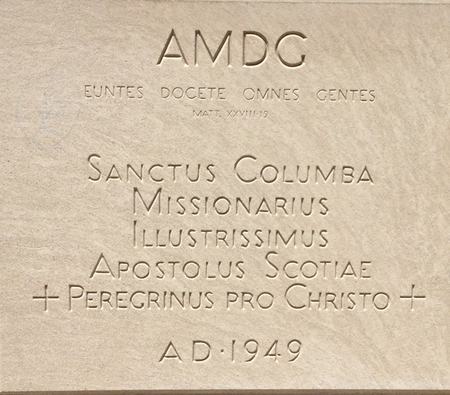 Cornerstone of the Church of St. Columba