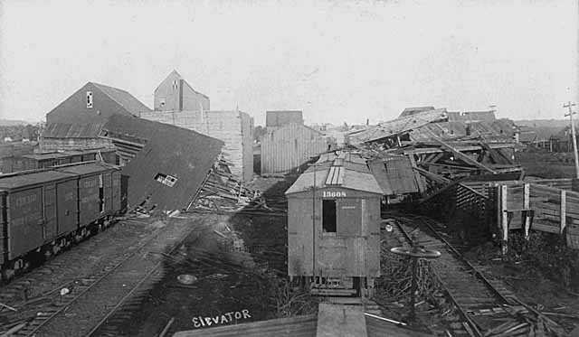 Elevator after cyclone, Rochester.