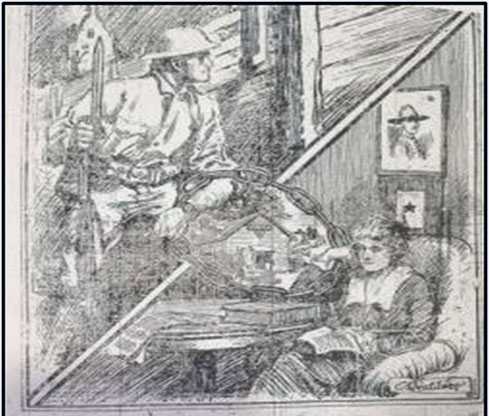 YMCA illustration from the Daily Journal (St. Cloud), October 12, 1918.