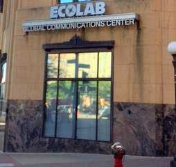 Color image of the front façade of the Ecolab building in St Paul, 2016.