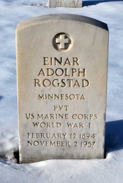 Einar A. Rogstad’s tombstone