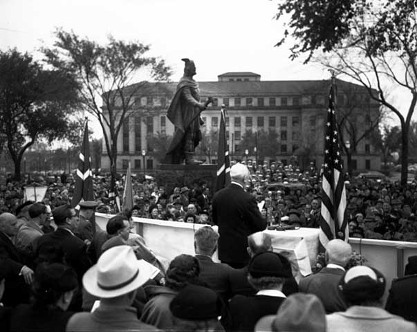 Dedication ceremony of Leif Erikson memorial