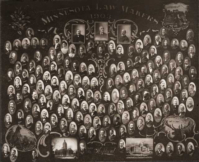Group photograph of the Minnesota state legislature, 1903. Photo by Harry Shepherd.
